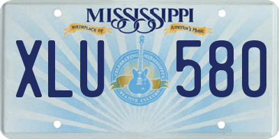 MS license plate XLU580