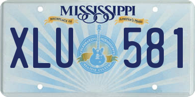 MS license plate XLU581