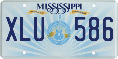 MS license plate XLU586