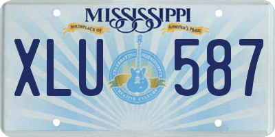 MS license plate XLU587