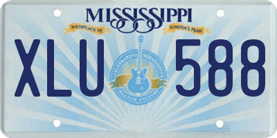 MS license plate XLU588