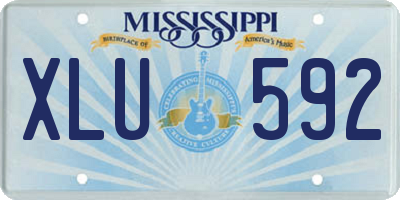 MS license plate XLU592