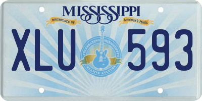 MS license plate XLU593