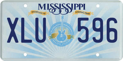 MS license plate XLU596