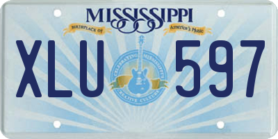 MS license plate XLU597