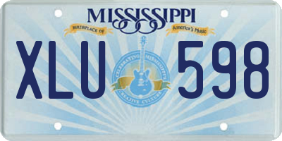 MS license plate XLU598