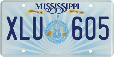 MS license plate XLU605