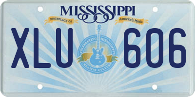 MS license plate XLU606