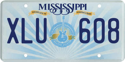 MS license plate XLU608