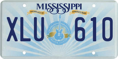 MS license plate XLU610