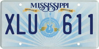 MS license plate XLU611