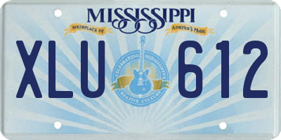 MS license plate XLU612
