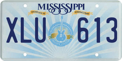 MS license plate XLU613