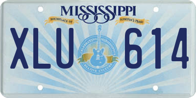 MS license plate XLU614