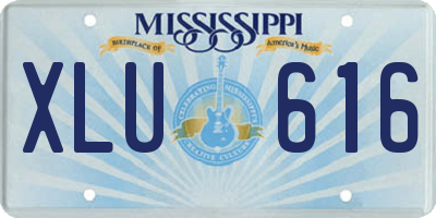 MS license plate XLU616