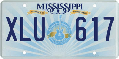 MS license plate XLU617