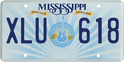 MS license plate XLU618