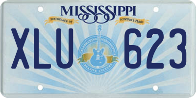 MS license plate XLU623