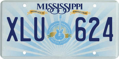 MS license plate XLU624