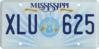 MS license plate XLU625