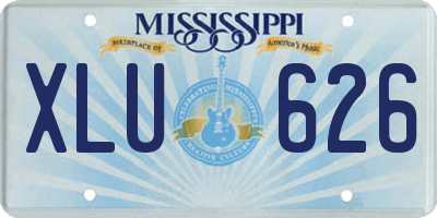 MS license plate XLU626