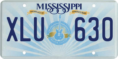 MS license plate XLU630