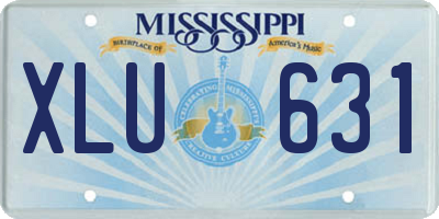 MS license plate XLU631