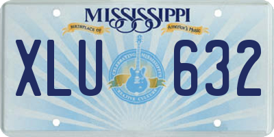 MS license plate XLU632