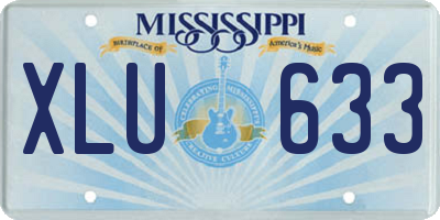 MS license plate XLU633