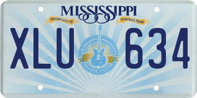 MS license plate XLU634