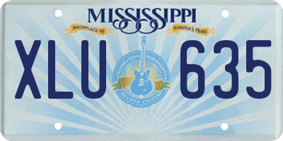 MS license plate XLU635
