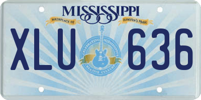 MS license plate XLU636