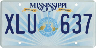 MS license plate XLU637