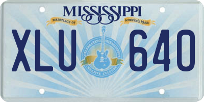 MS license plate XLU640