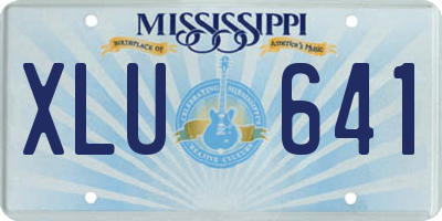 MS license plate XLU641