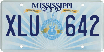 MS license plate XLU642