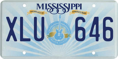 MS license plate XLU646