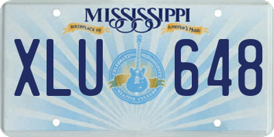 MS license plate XLU648