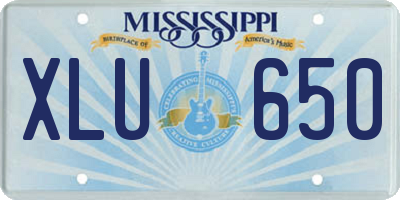 MS license plate XLU650