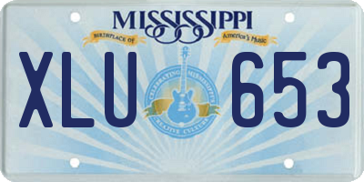 MS license plate XLU653