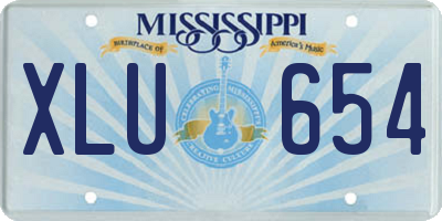MS license plate XLU654