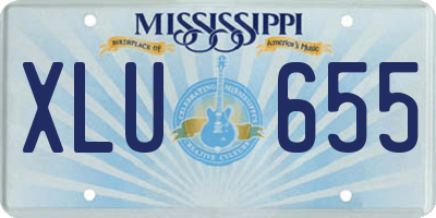 MS license plate XLU655