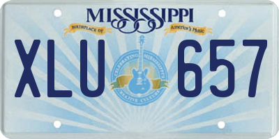 MS license plate XLU657