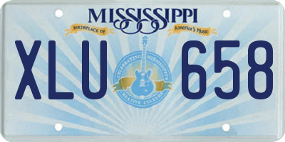 MS license plate XLU658
