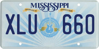 MS license plate XLU660