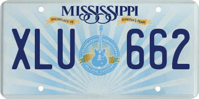 MS license plate XLU662