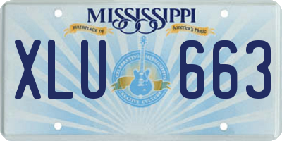 MS license plate XLU663