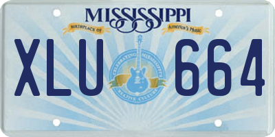 MS license plate XLU664
