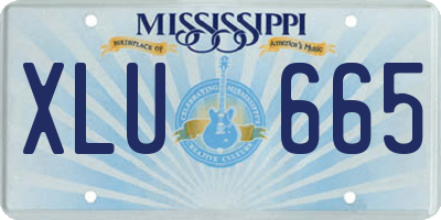 MS license plate XLU665