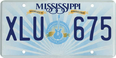 MS license plate XLU675